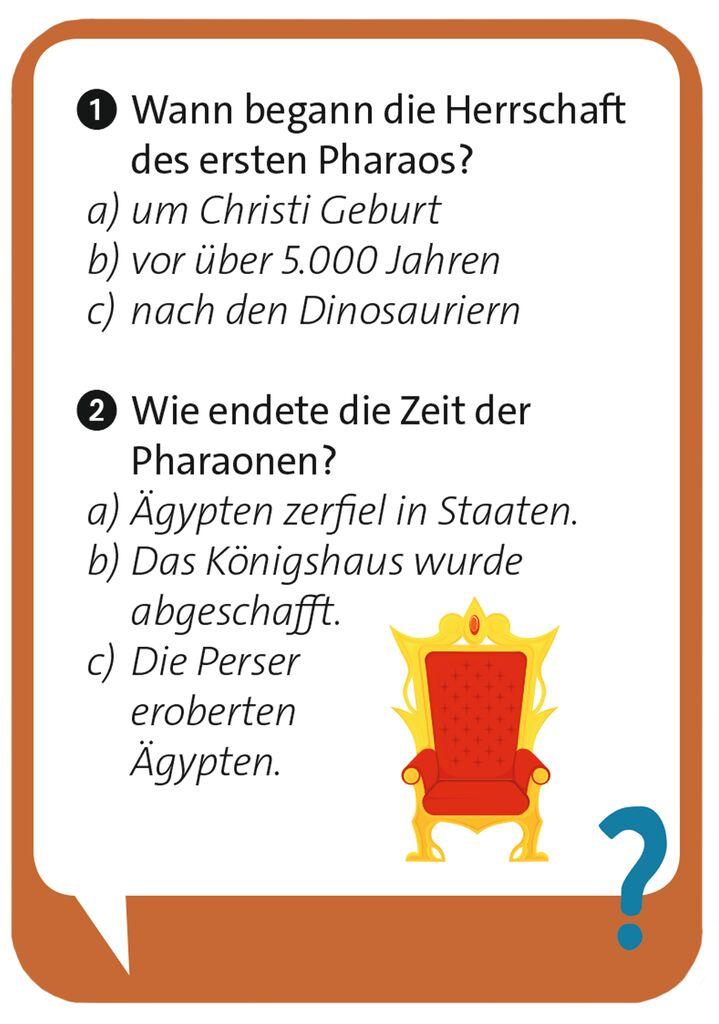 Beispielinhalt (Bild) Pocket Quiz junior Altes Ägypten