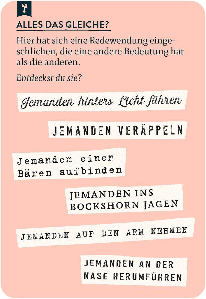 Beispielinhalt (Bild) Das große Quiz der Redewendungen & Sprichwörter