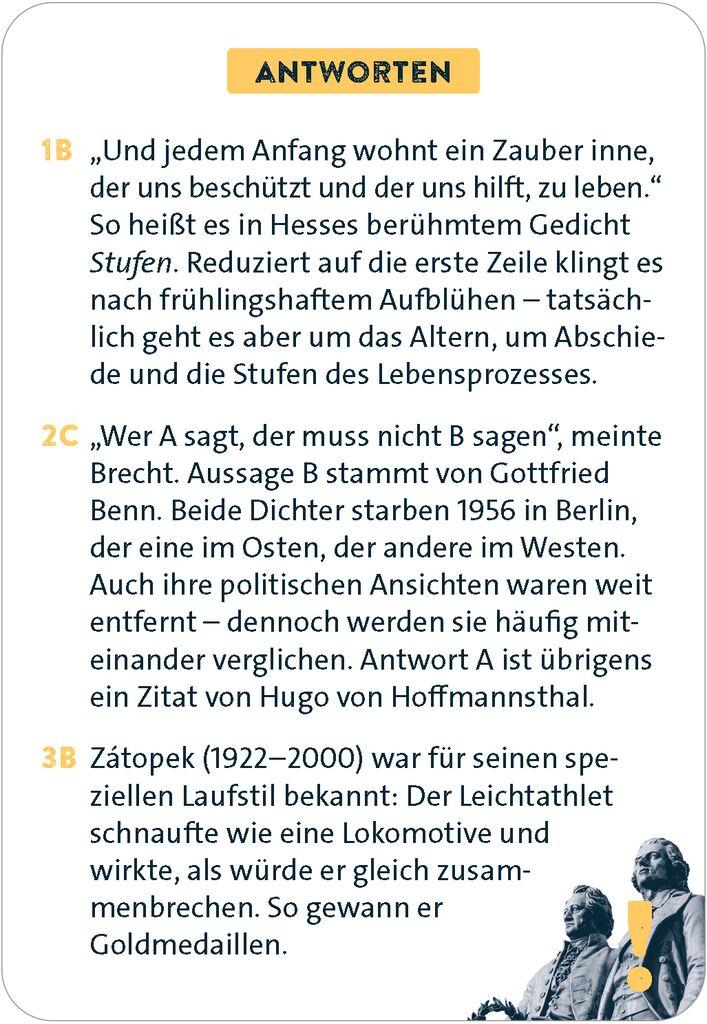 Beispielinhalt (Bild) Classic Quiz Große Zitate