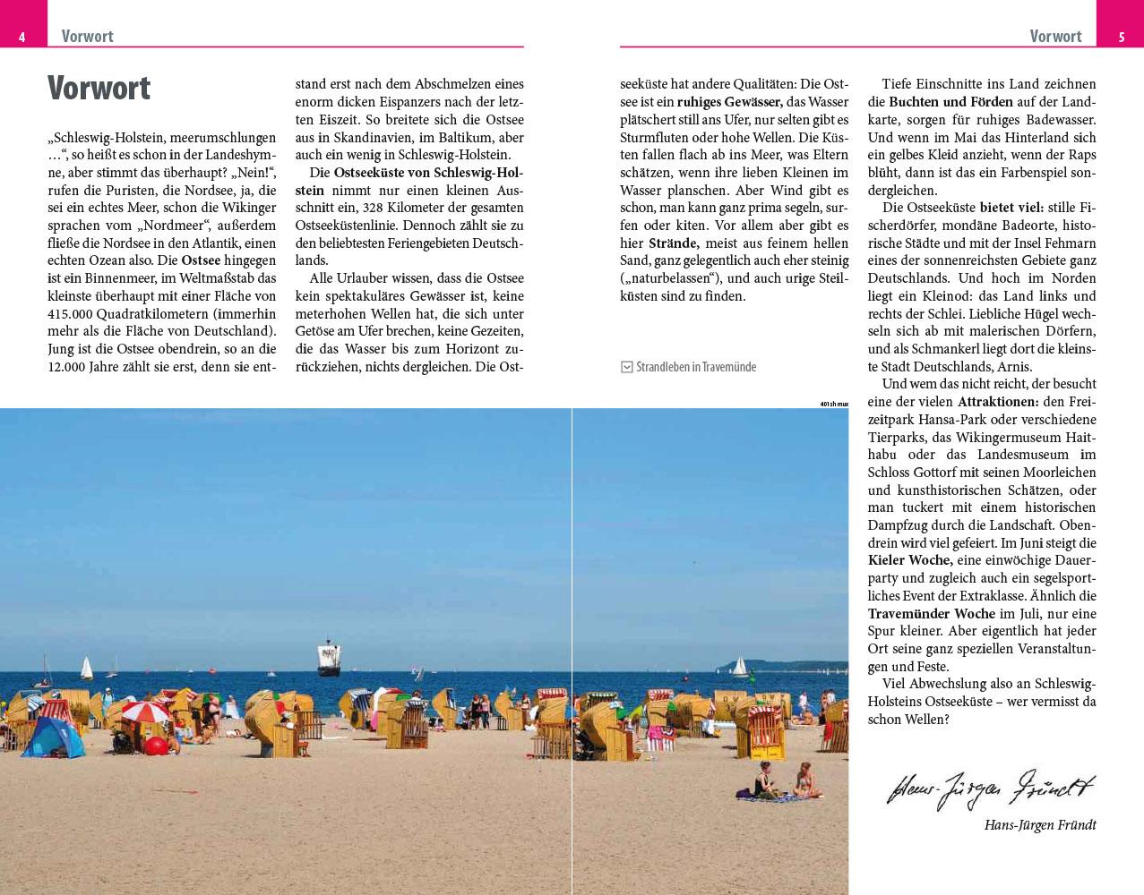 Beispielinhalt (Bild) Reise Know-How Reiseführer Ostseeküste Schleswig-Holstein