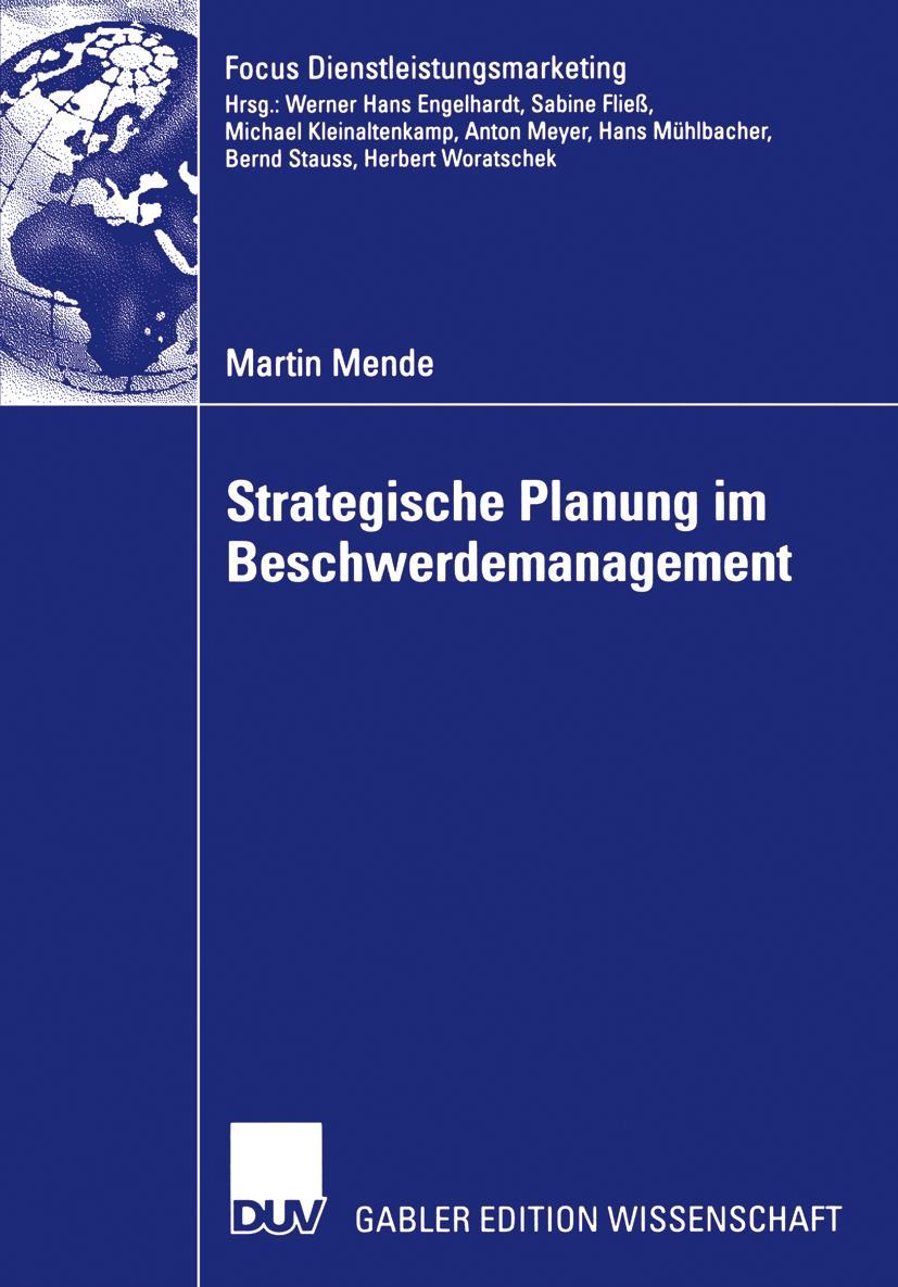 Vorderes Coverbild Strategische Planung im Beschwerdemanagement