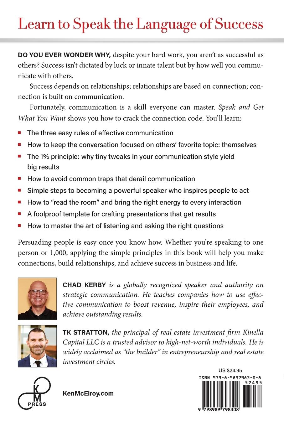 Rückseitencover Speak and Get What You Want