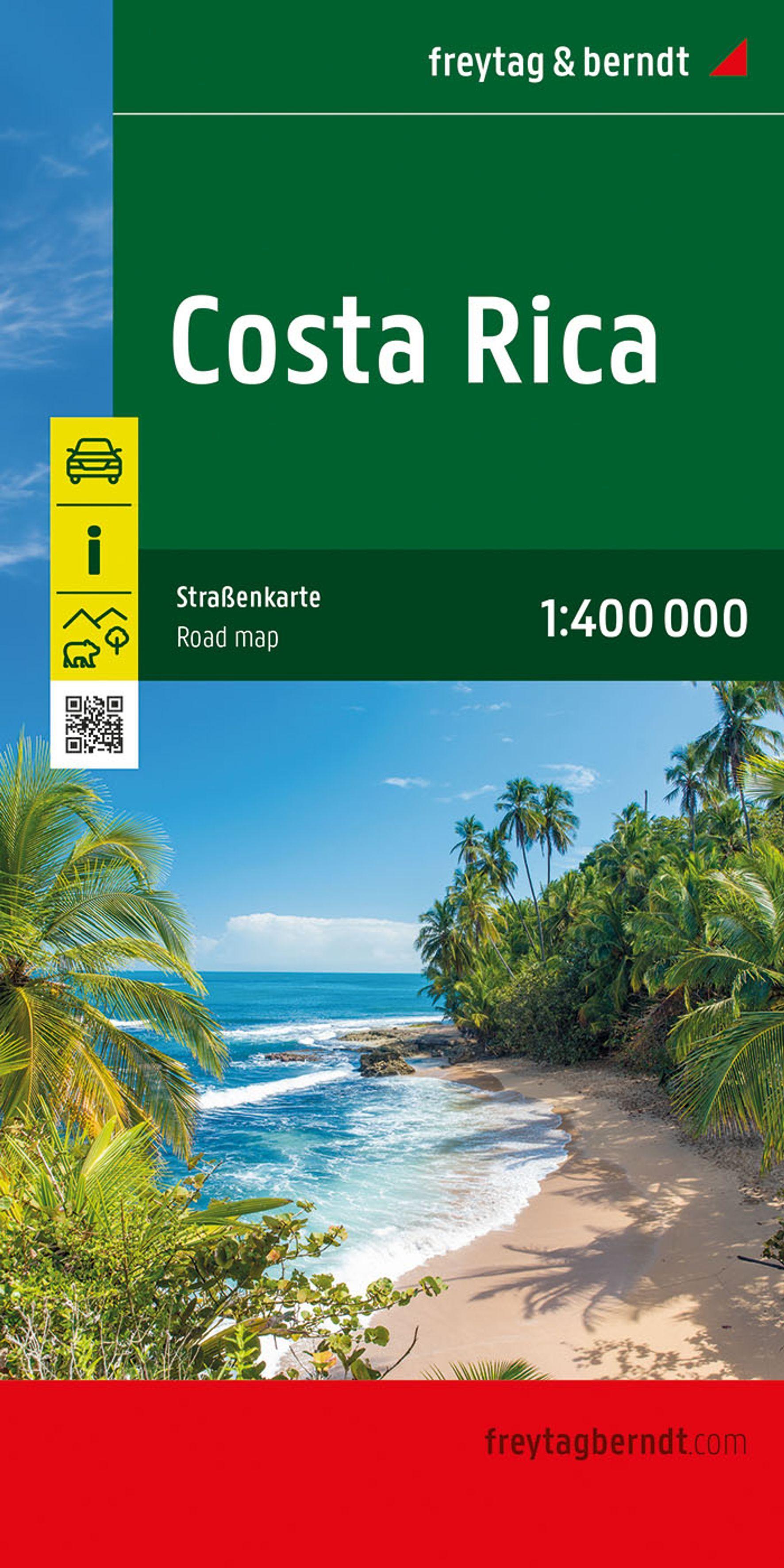 Vorderes Coverbild freytag & berndt Straßenkarte Costa Rica 1:400.000