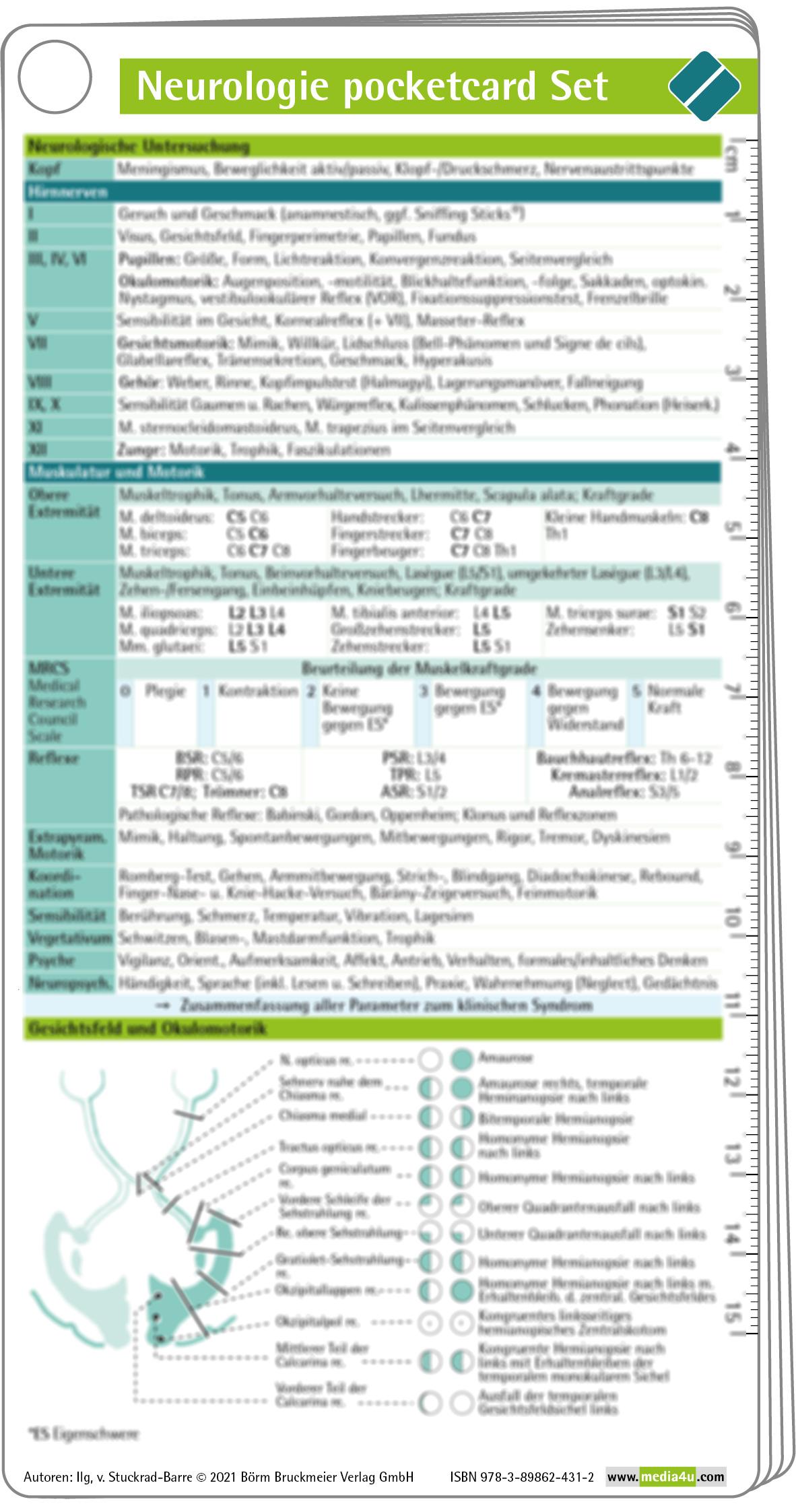 Vorderes Coverbild Neurologie pocketcard Set
