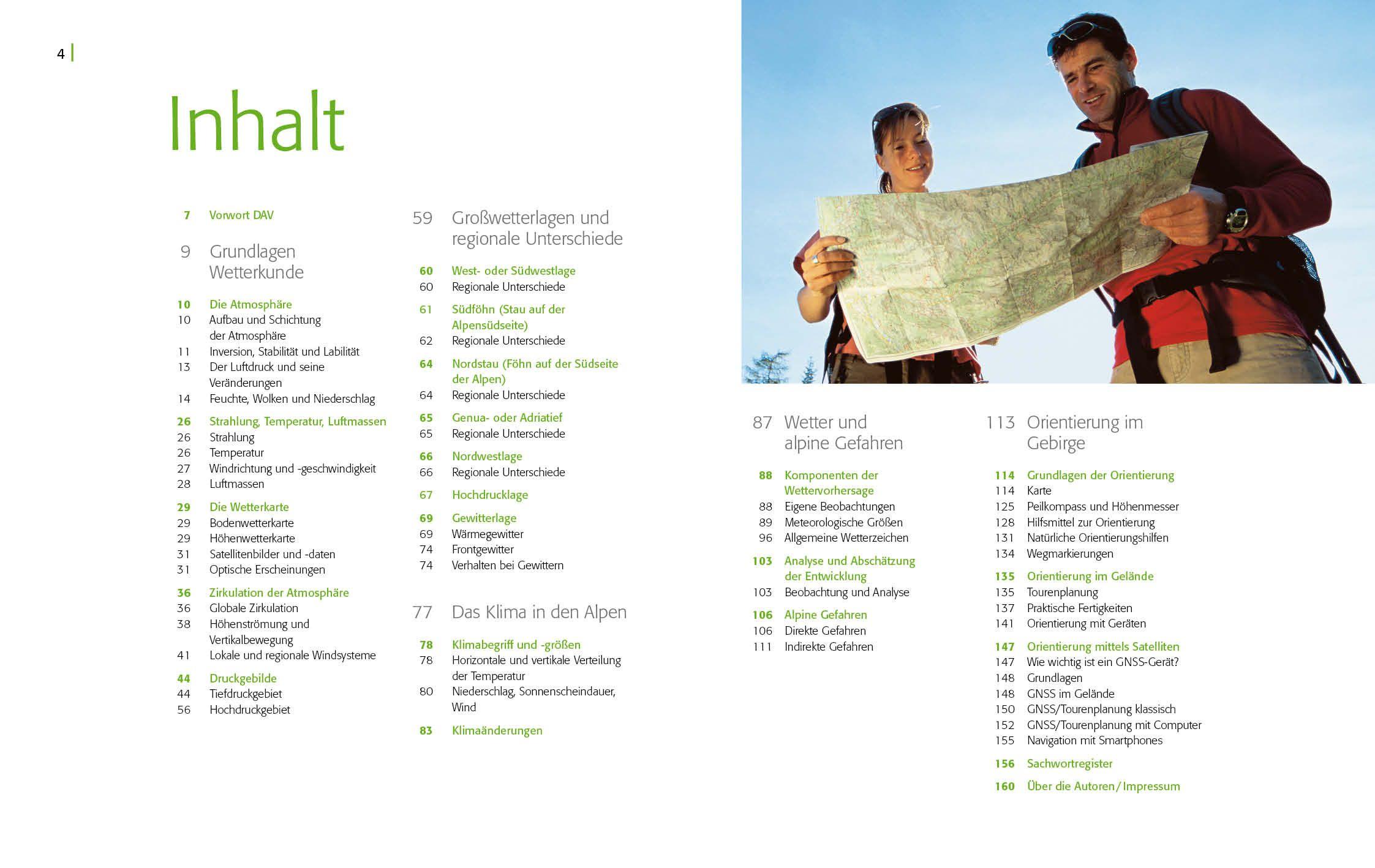 Beispielinhalt (Bild) Alpin-Lehrplan 6: Wetter - Orientierung
