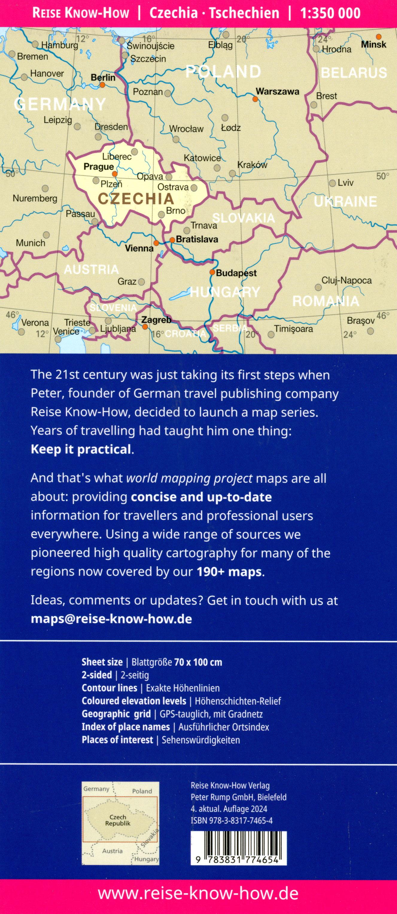 Beispielinhalt (Bild) Reise Know-How Tschechien / Czechia (1:350.000)