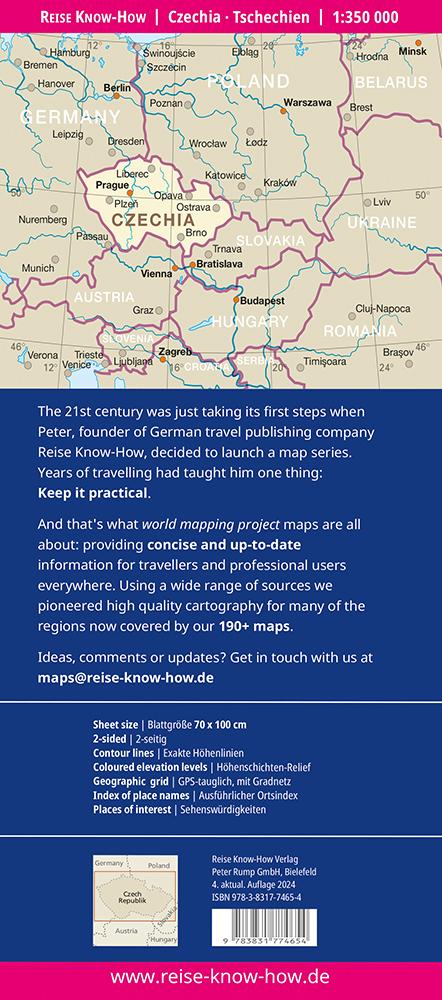 Rückseitencover Reise Know-How Tschechien / Czechia (1:350.000)
