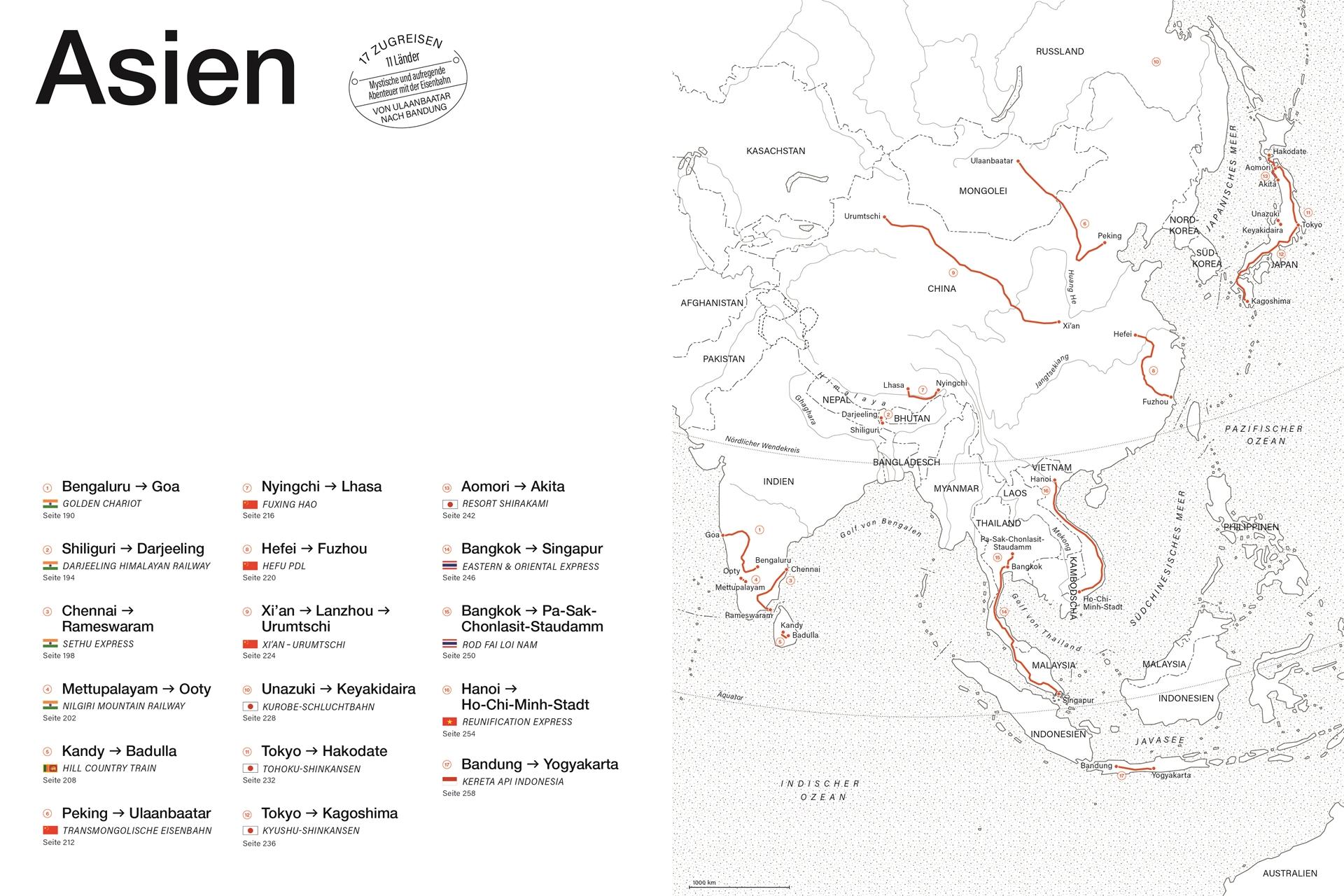 Beispielinhalt (Bild) Mit dem Zug durch die Welt
