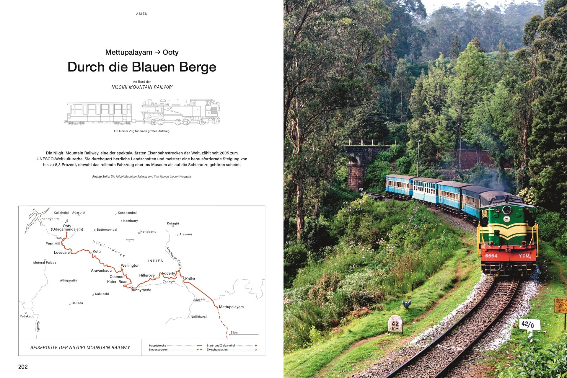 Beispielinhalt (Bild) Mit dem Zug durch die Welt