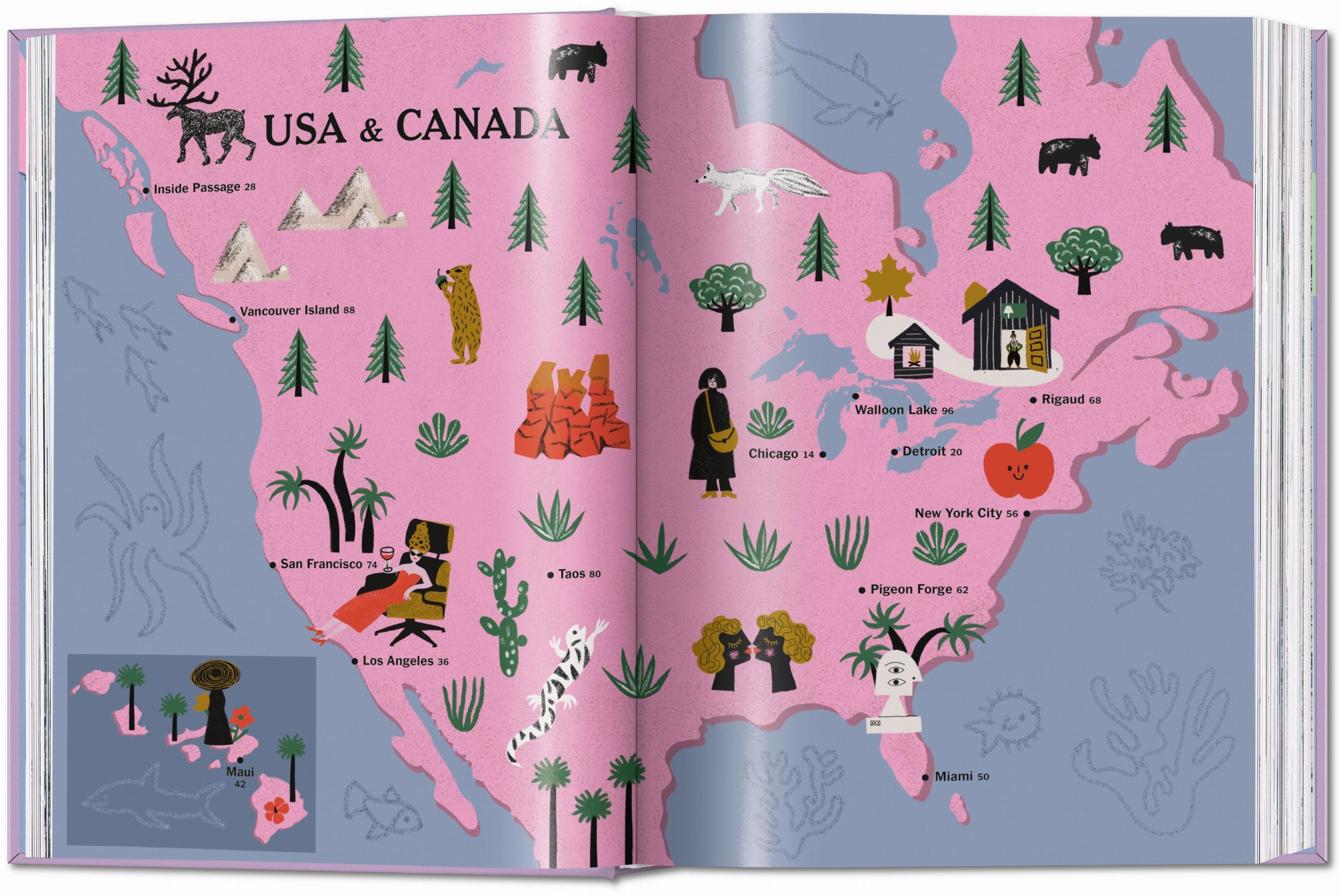 Beispielinhalt (Bild) The New York Times. Cultured Traveler. 100 Lieux pour esprits curieux d'Agadir à Yogyakarta