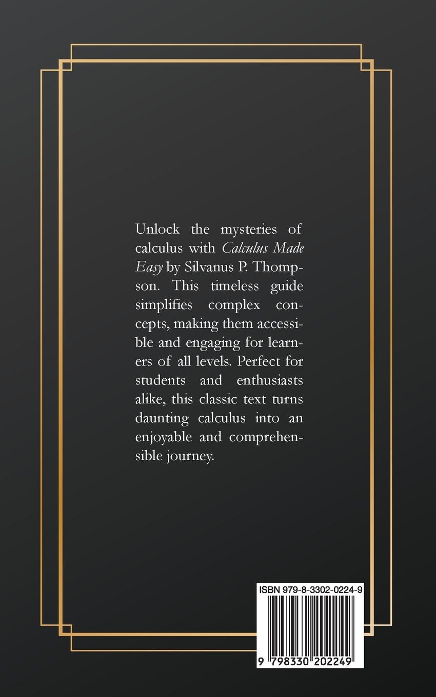 Rückseitencover Calculus Made Easy