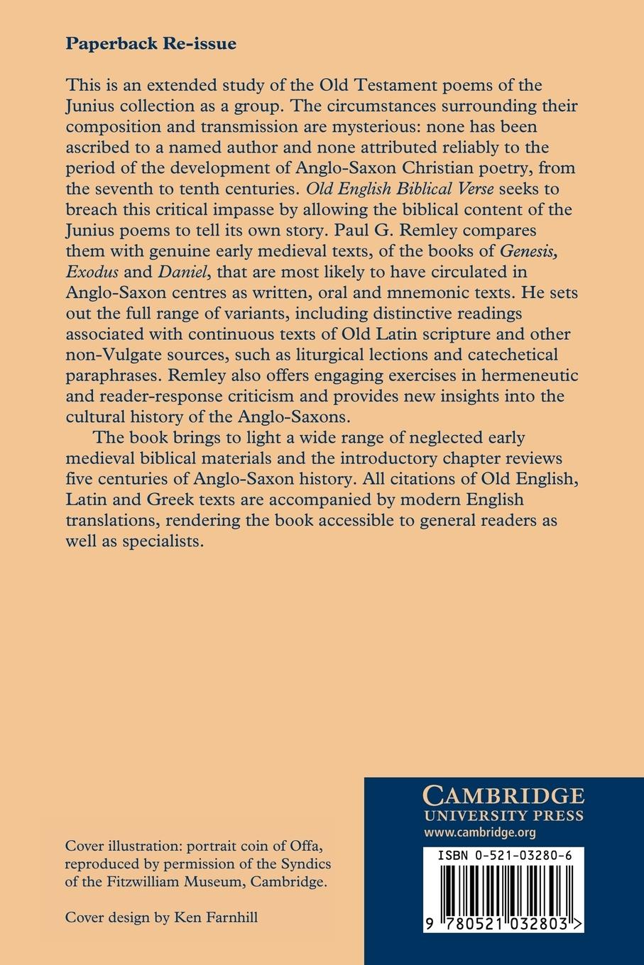 Rückseitencover Old English Biblical Verse