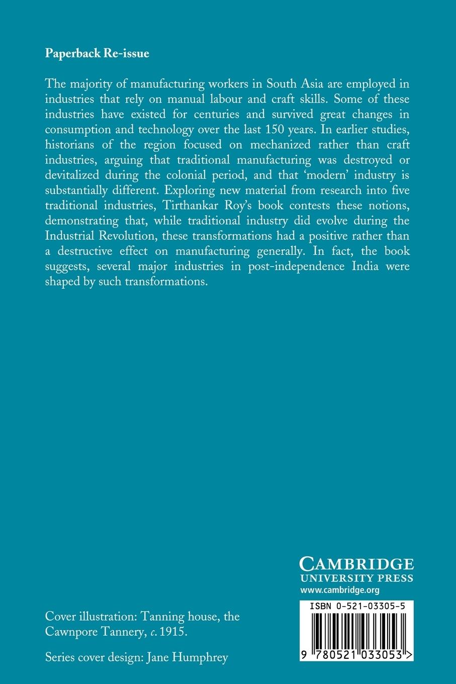 Rückseitencover Traditional Industry in the Economy of Colonial India