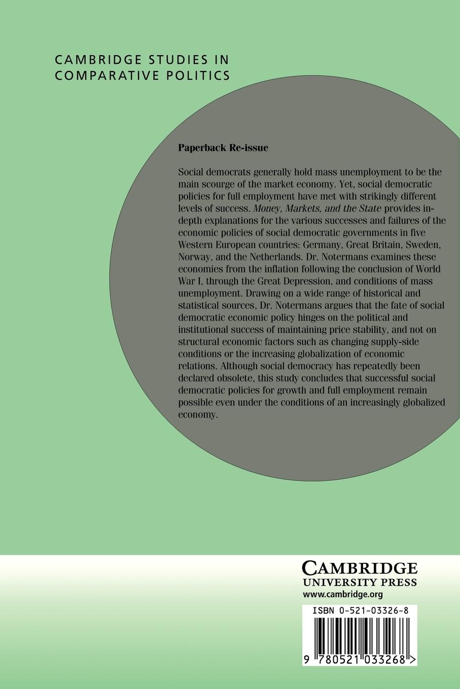 Rückseitencover Money, Markets, and the State