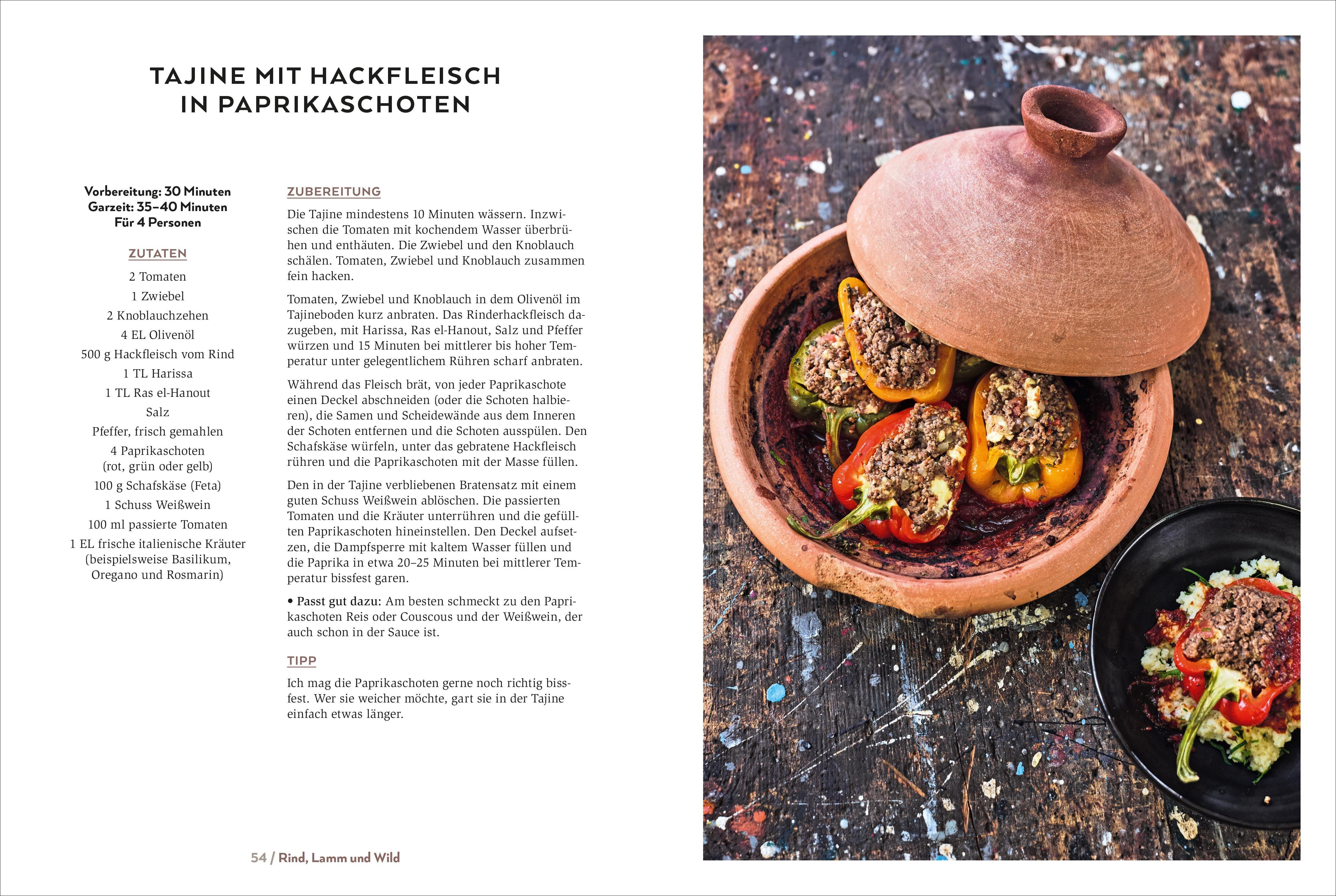 Beispielinhalt (Bild) Das große Tajine-Kochbuch