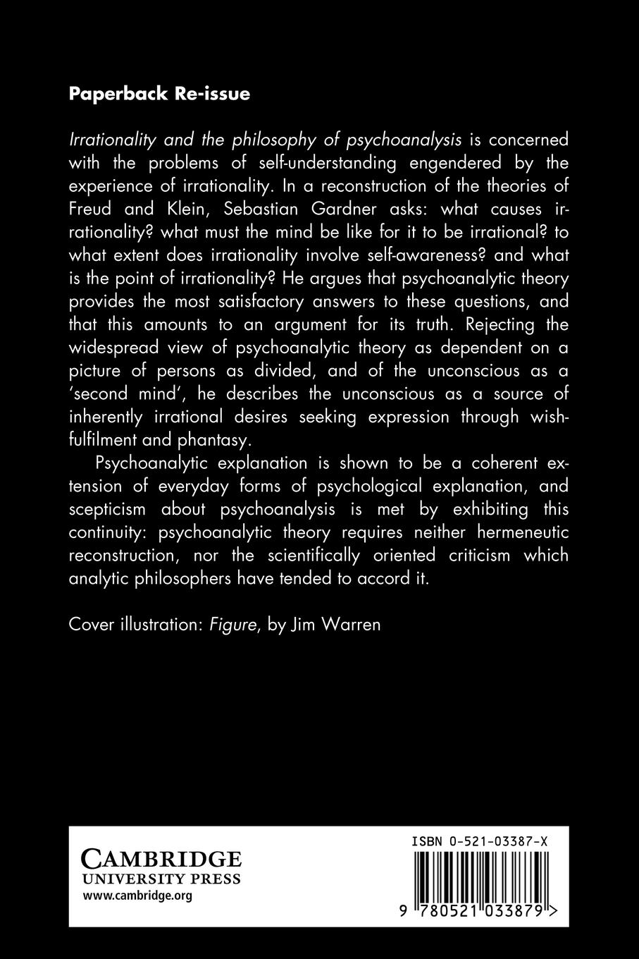 Rückseitencover Irrationality and the Philosophy of Psychoanalysis