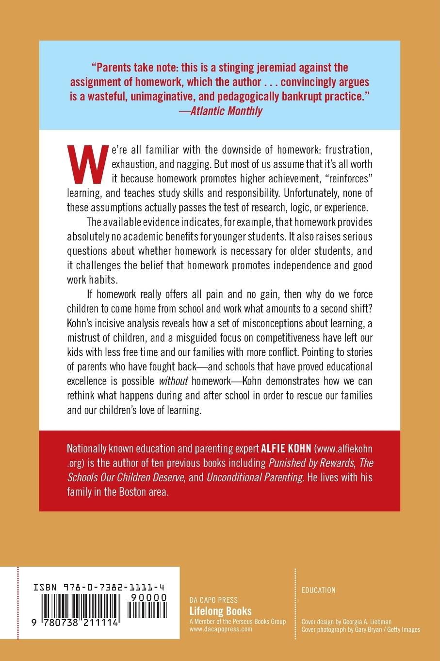 Rückseitencover The Homework Myth