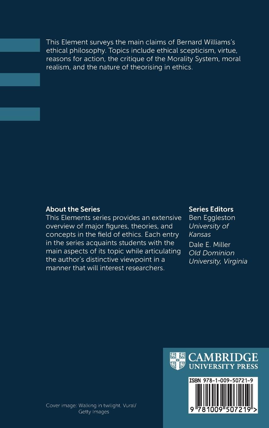 Rückseitencover The Ethical Philosophy of Bernard Williams
