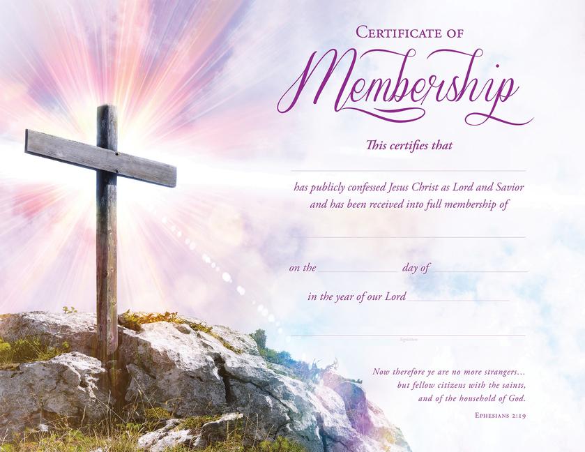 Vorderes Coverbild Membership Certificate - Premium Stock Purple Foil Embossed (Pk of 6) - Ephesians 2:19
