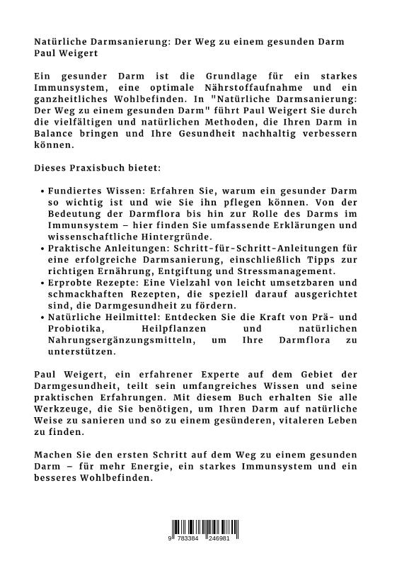 Rückseitencover Natürliche Darmsanierung