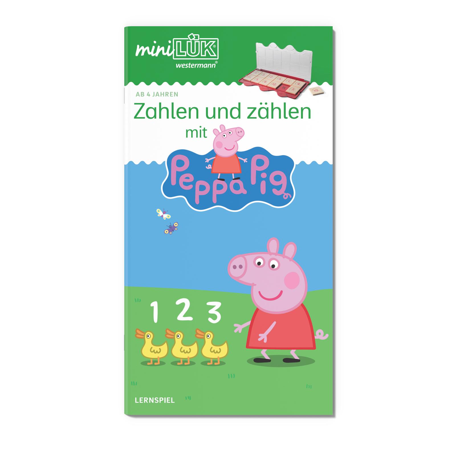 Vorderes Coverbild miniLÜK. Kindergarten/Vorschule Zahlen und Zählen mit Peppa Pig