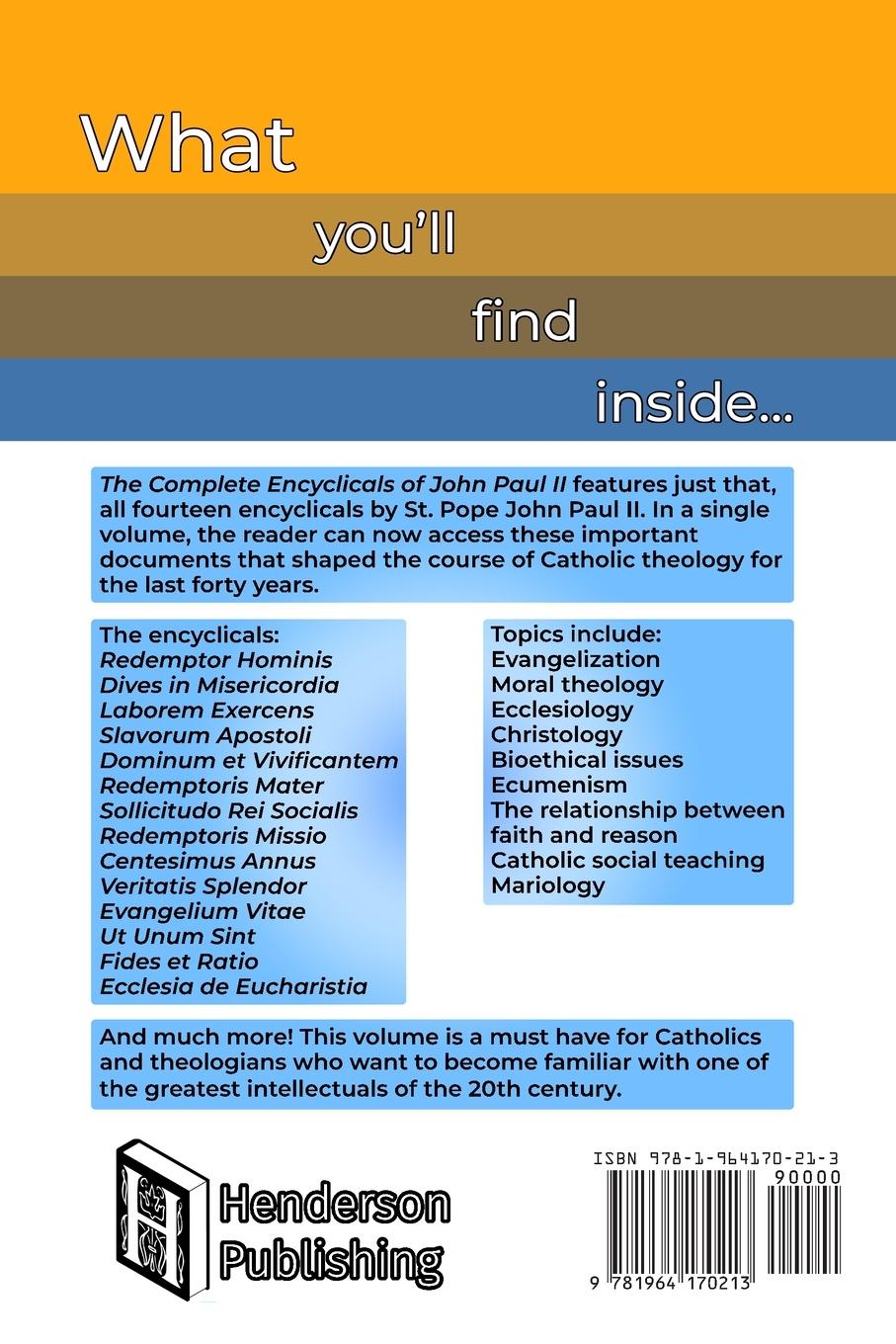 Rückseitencover The Complete Encyclicals of John Paul II