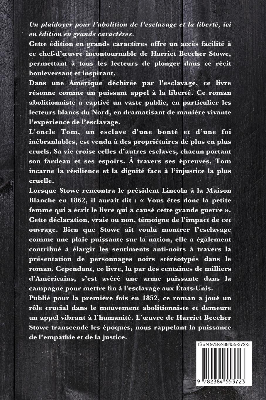 Rückseitencover La Case de l'oncle Tom