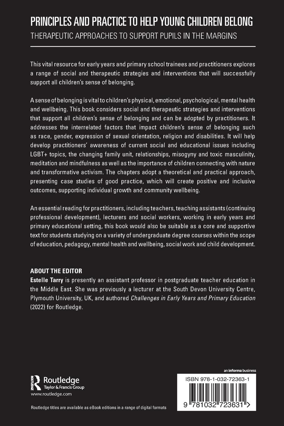 Rückseitencover Principles and Practice to Help Young Children Belong