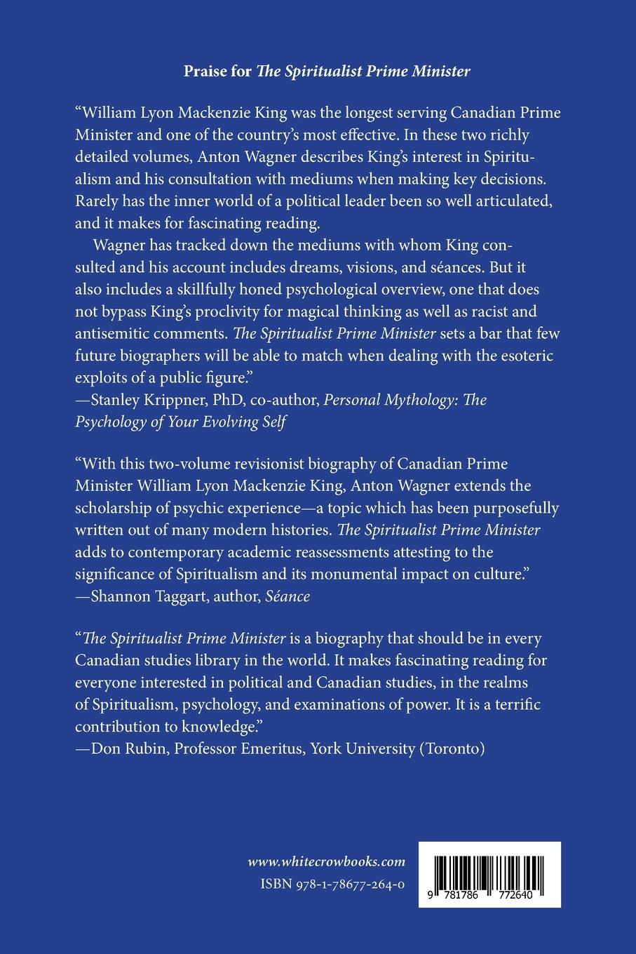 Rückseitencover The Spiritualist Prime Minister