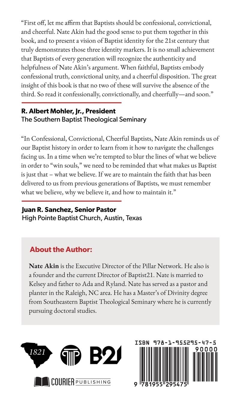 Rückseitencover Convictional, Confessional, Cheerful Baptists