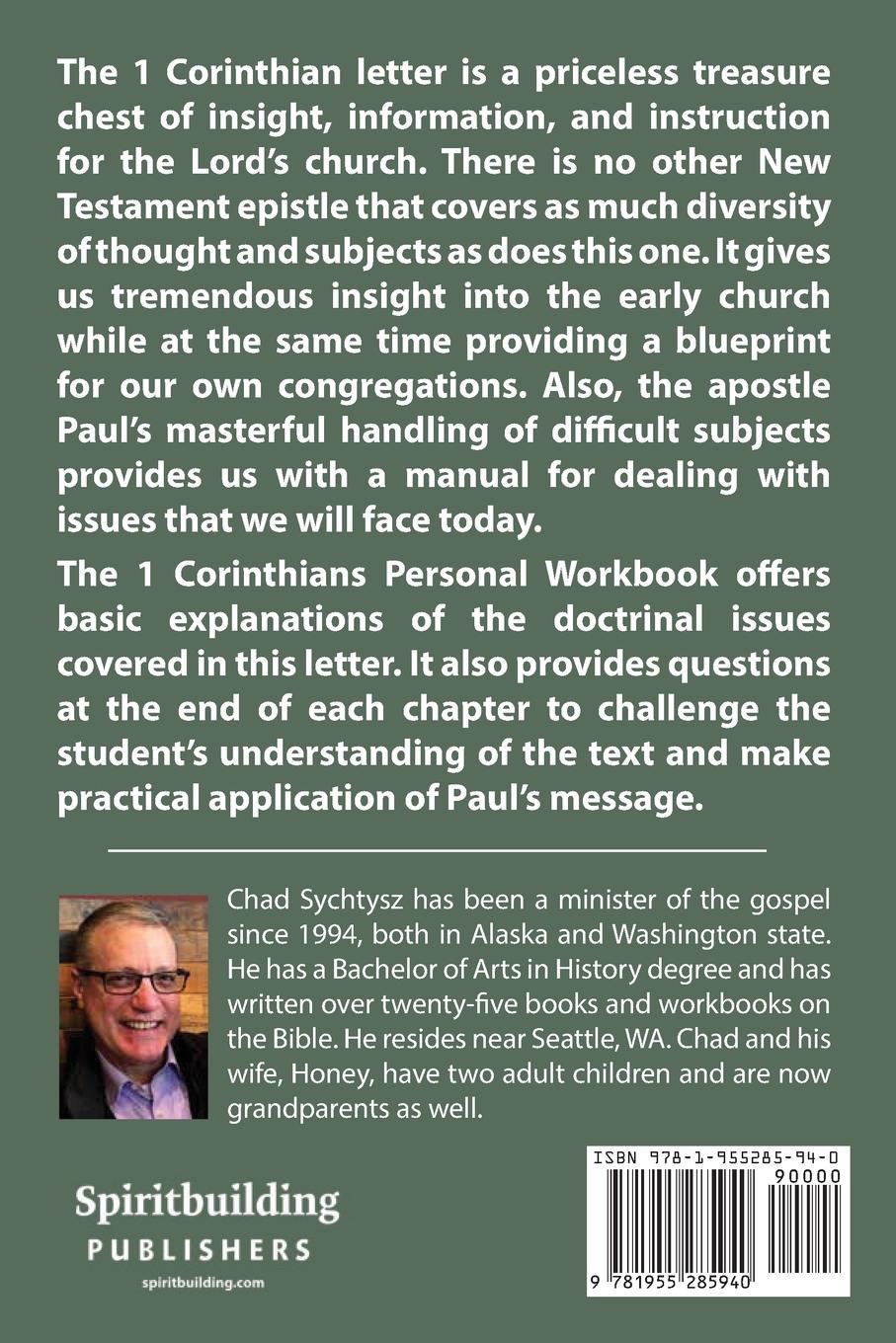 Rückseitencover 1 Corinthians Personal Workbook