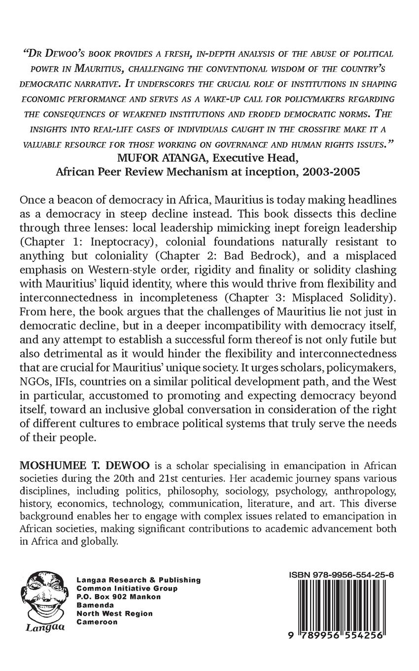 Rückseitencover The Democracy Illusion in Mauritius