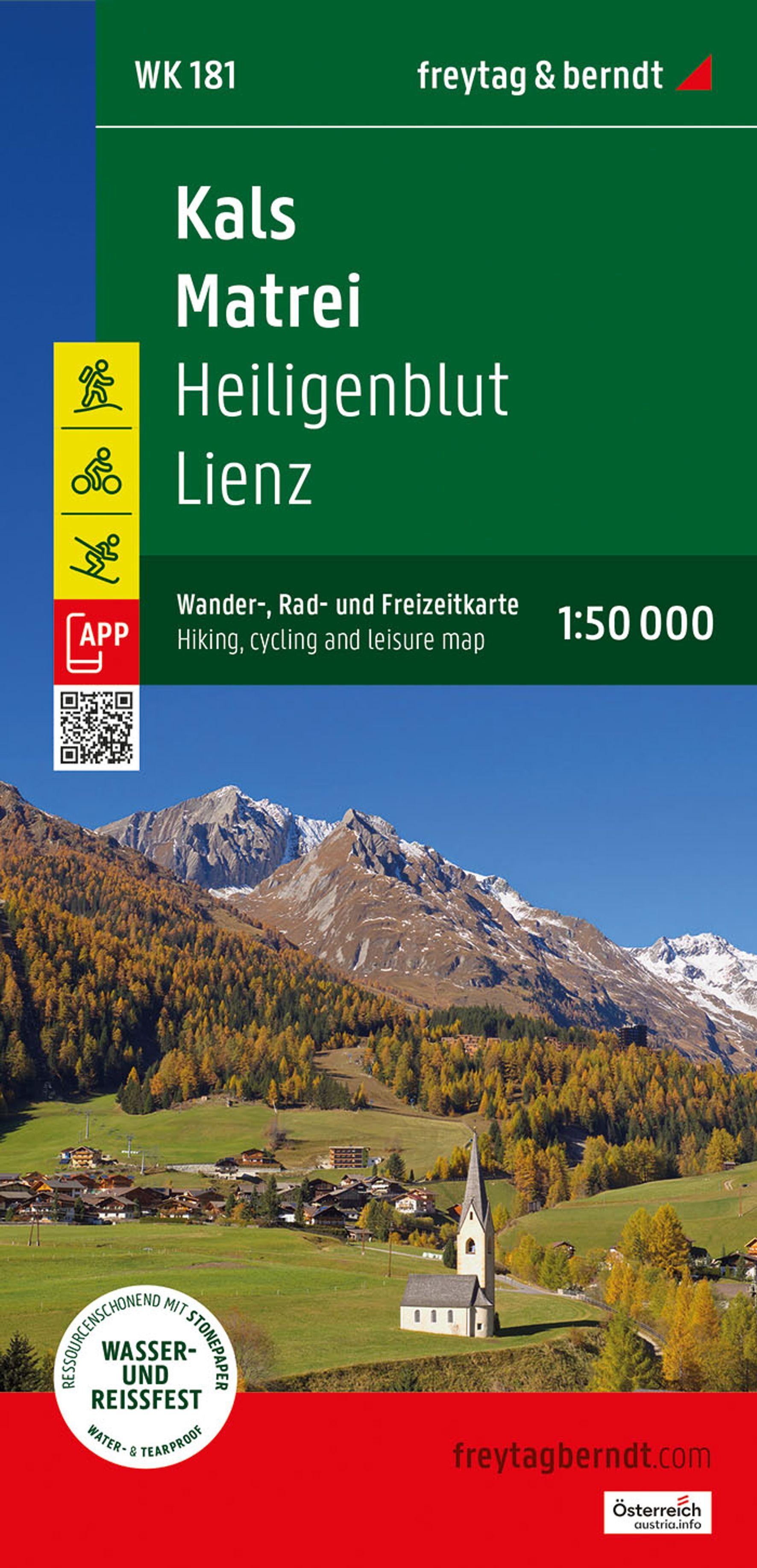 Vorderes Coverbild freytag & berndt Wanderkarte WK 181 Kals - Matrei, Heiligenblut - Lienz 1:50.000
