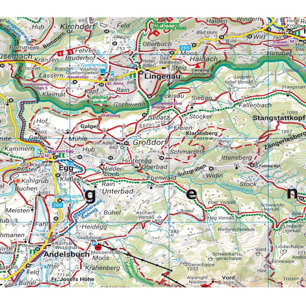 Beispielinhalt (Bild) Kleinwalsertal, Wander-, Rad- und Freizeitkarte 1:35.000, freytag & berndt, WK 5364