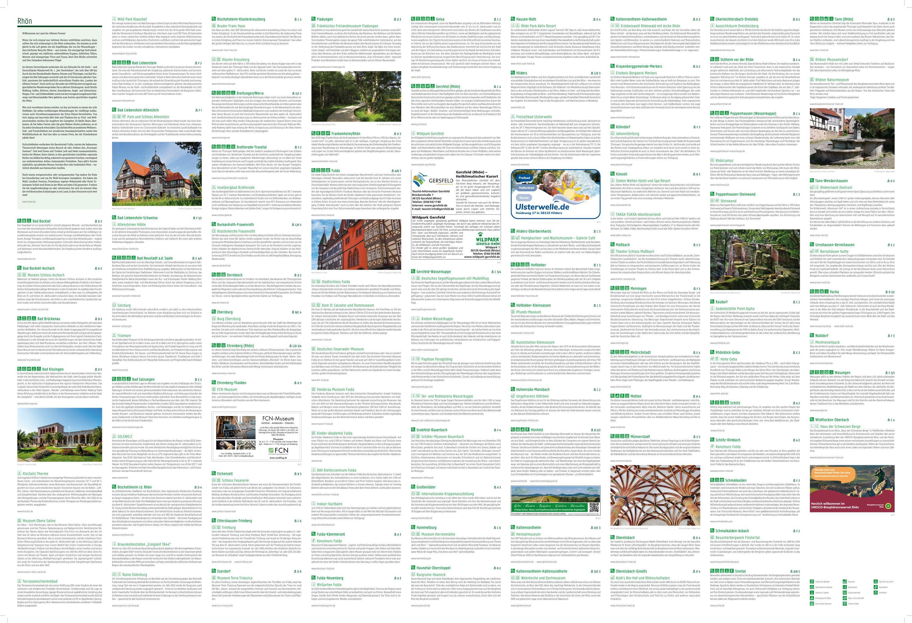 Beispielinhalt (Bild) freytag & berndt Freizeitkarte Rhön 1:120.000