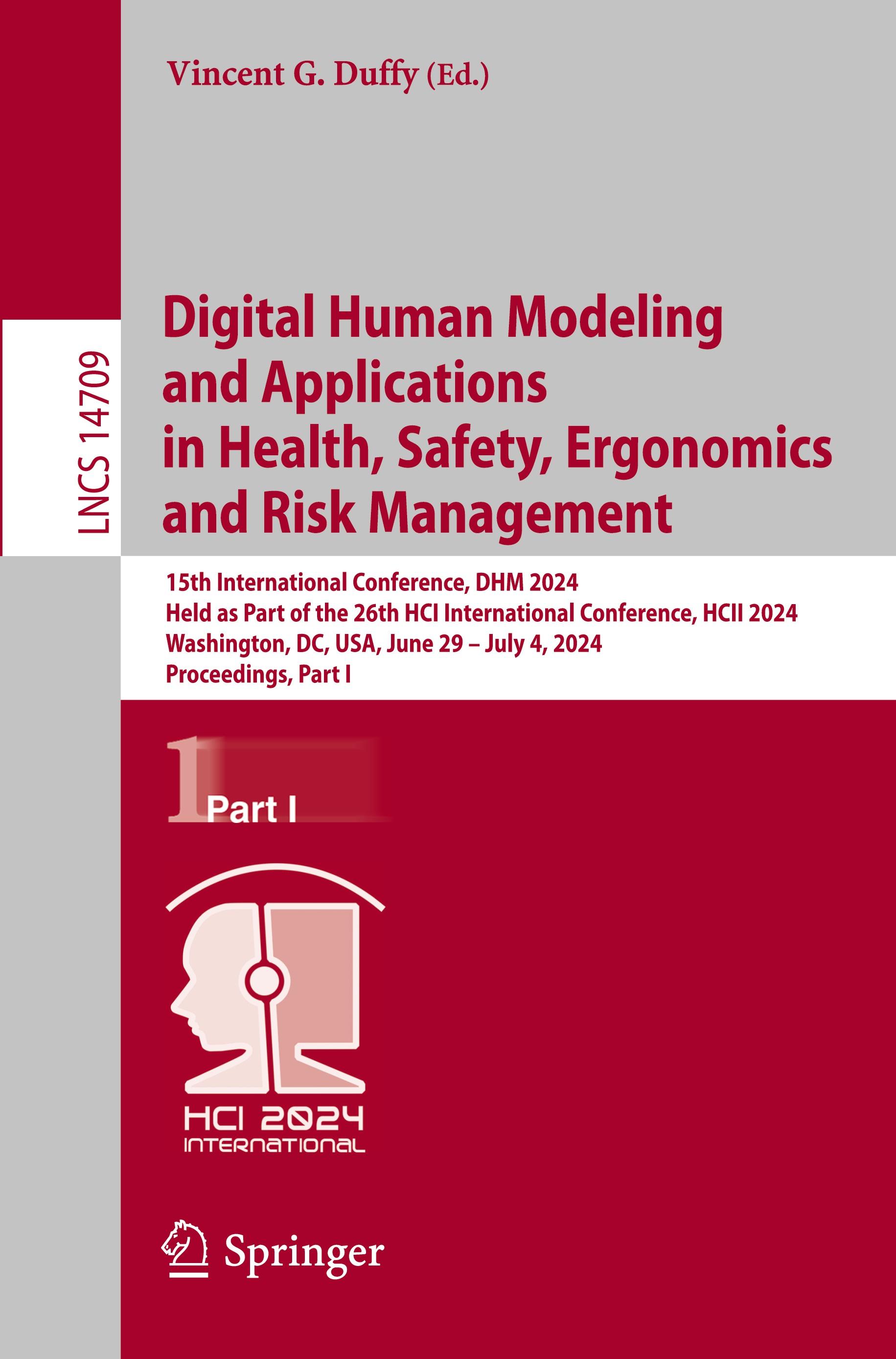 Vorderes Coverbild Digital Human Modeling and Applications in Health, Safety, Ergonomics and Risk Management