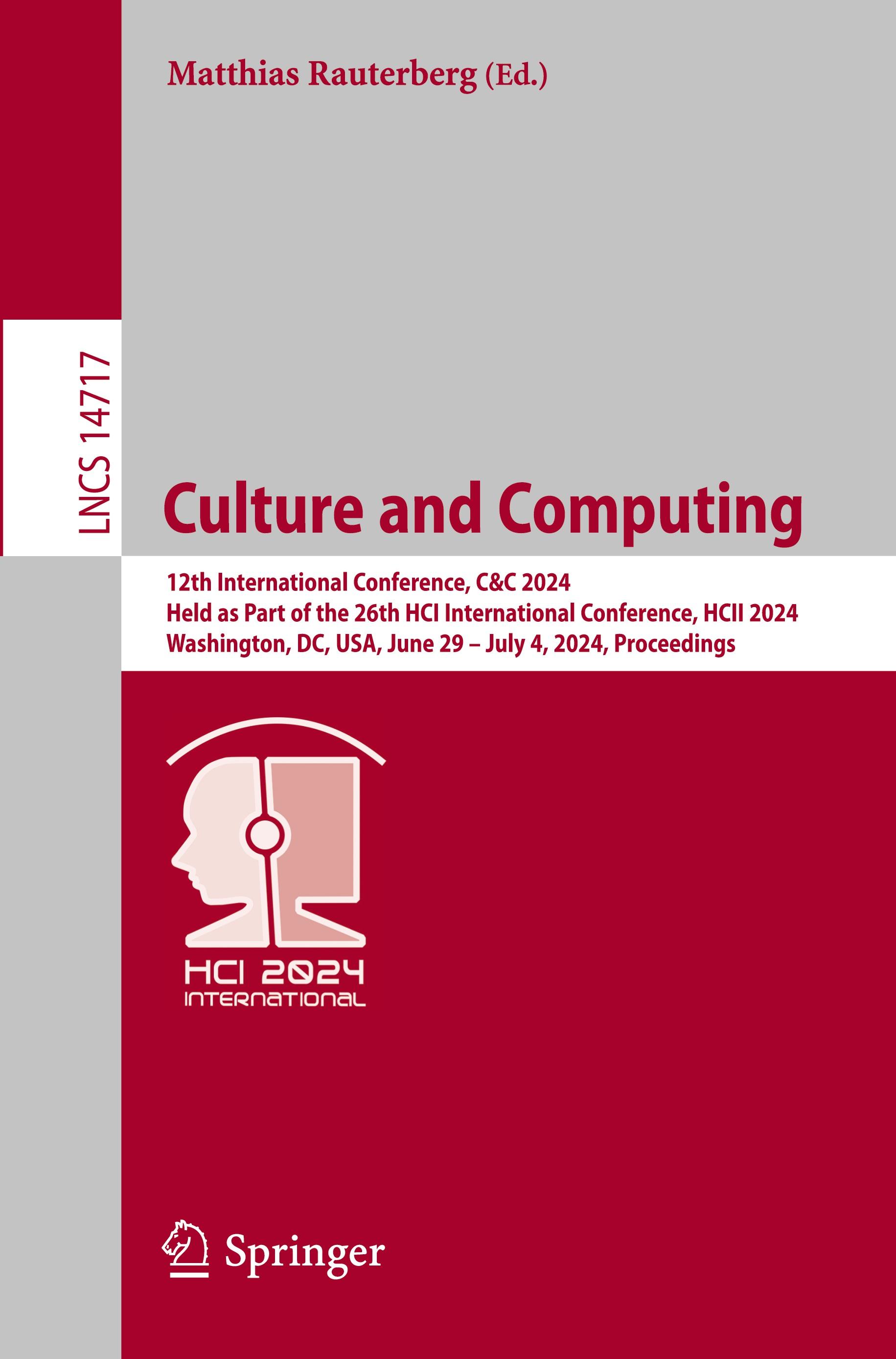 Vorderes Coverbild Culture and Computing