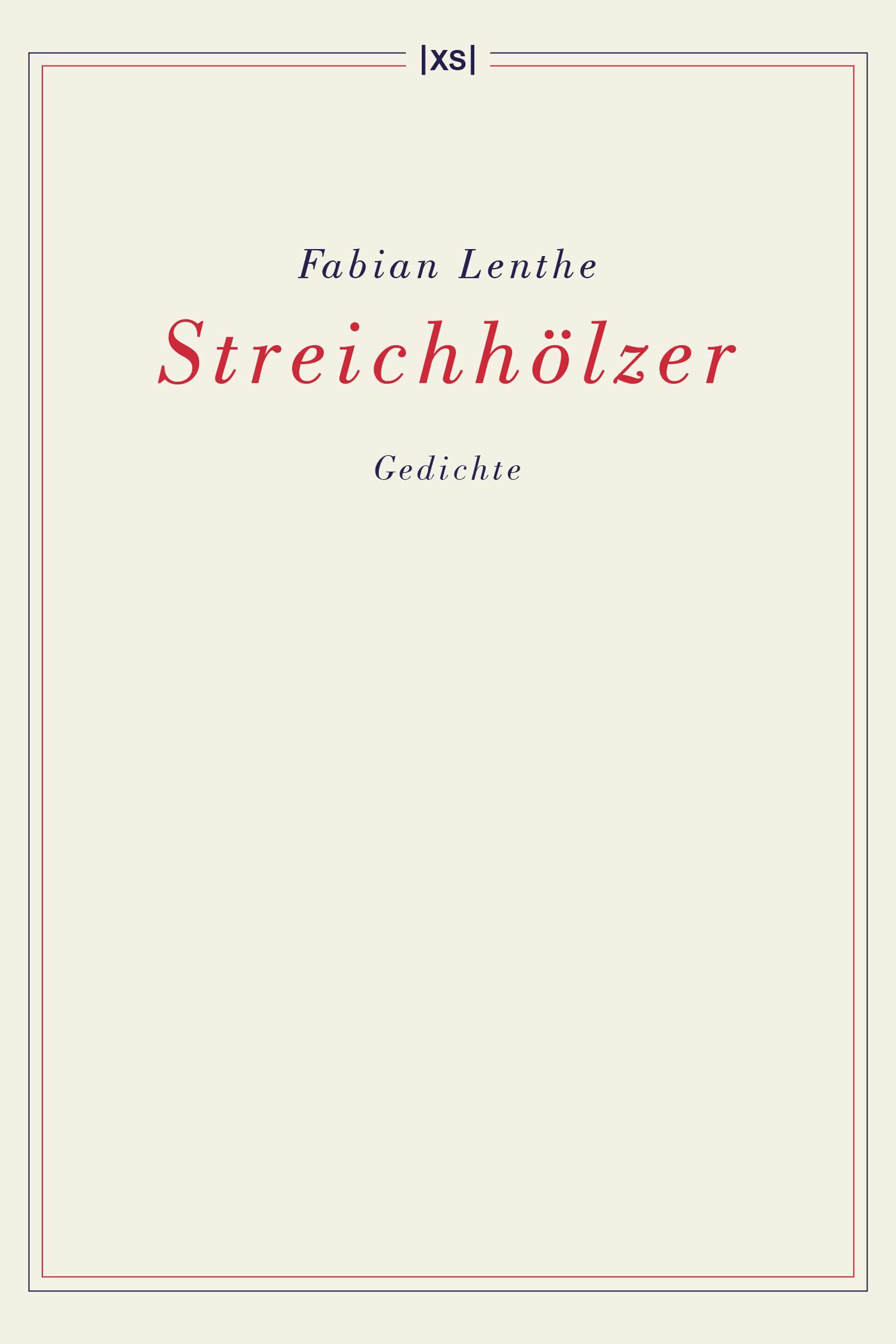 Vorderes Coverbild Streichhölzer