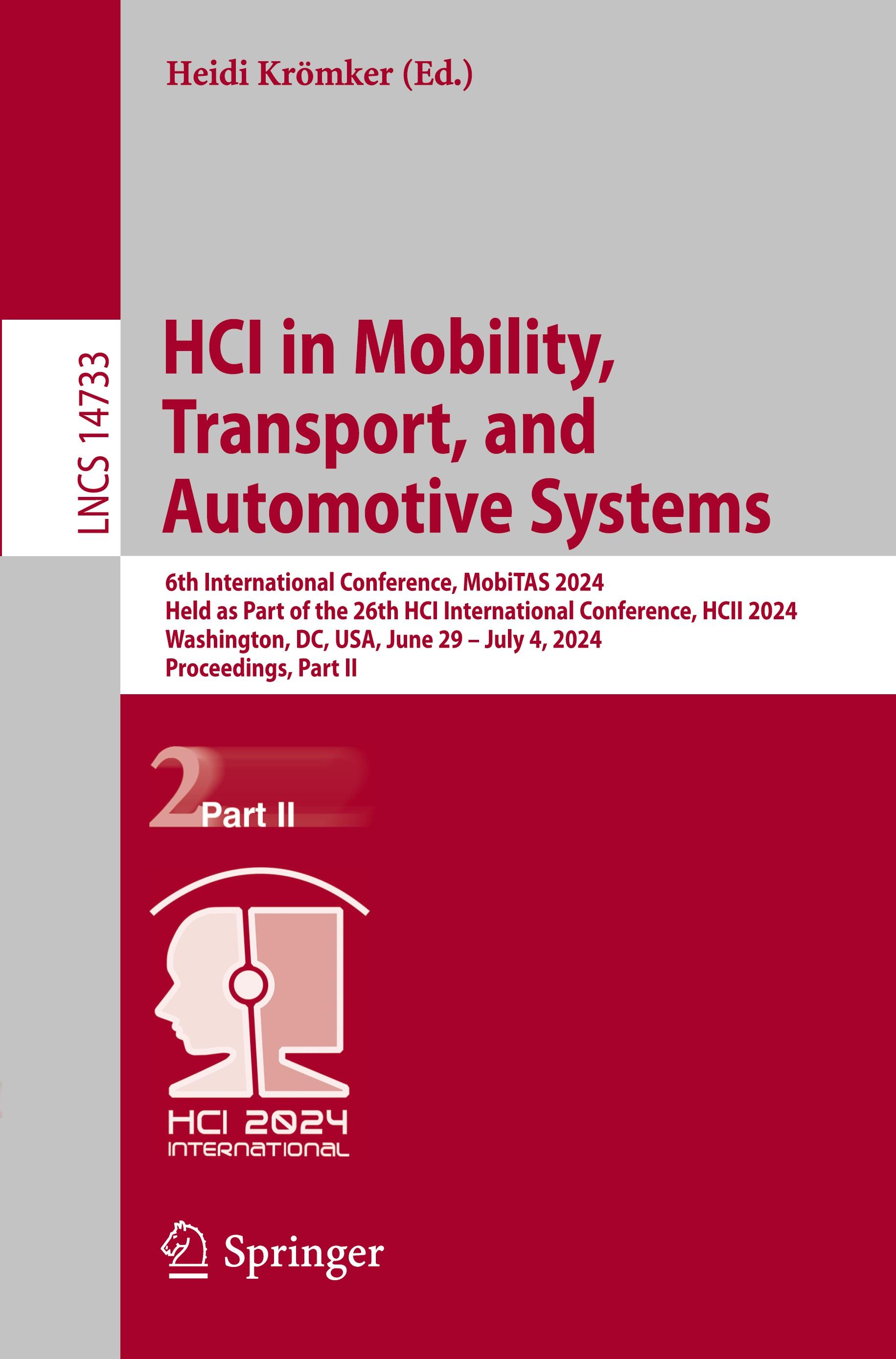 Vorderes Coverbild HCI in Mobility, Transport, and Automotive Systems