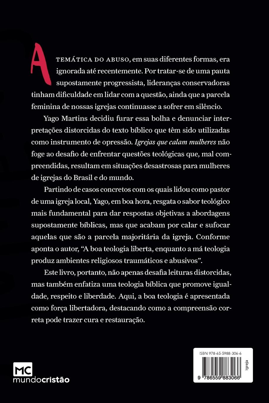 Rückseitencover Igrejas que calam mulheres