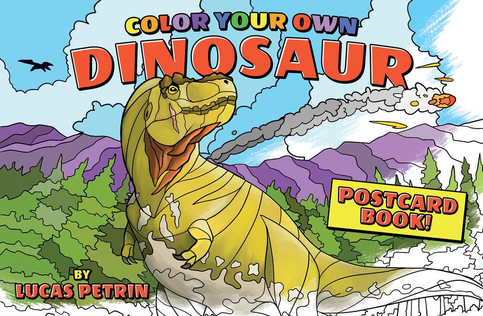 Vorderes Coverbild Color Your Own Dinosaur Postcard Book