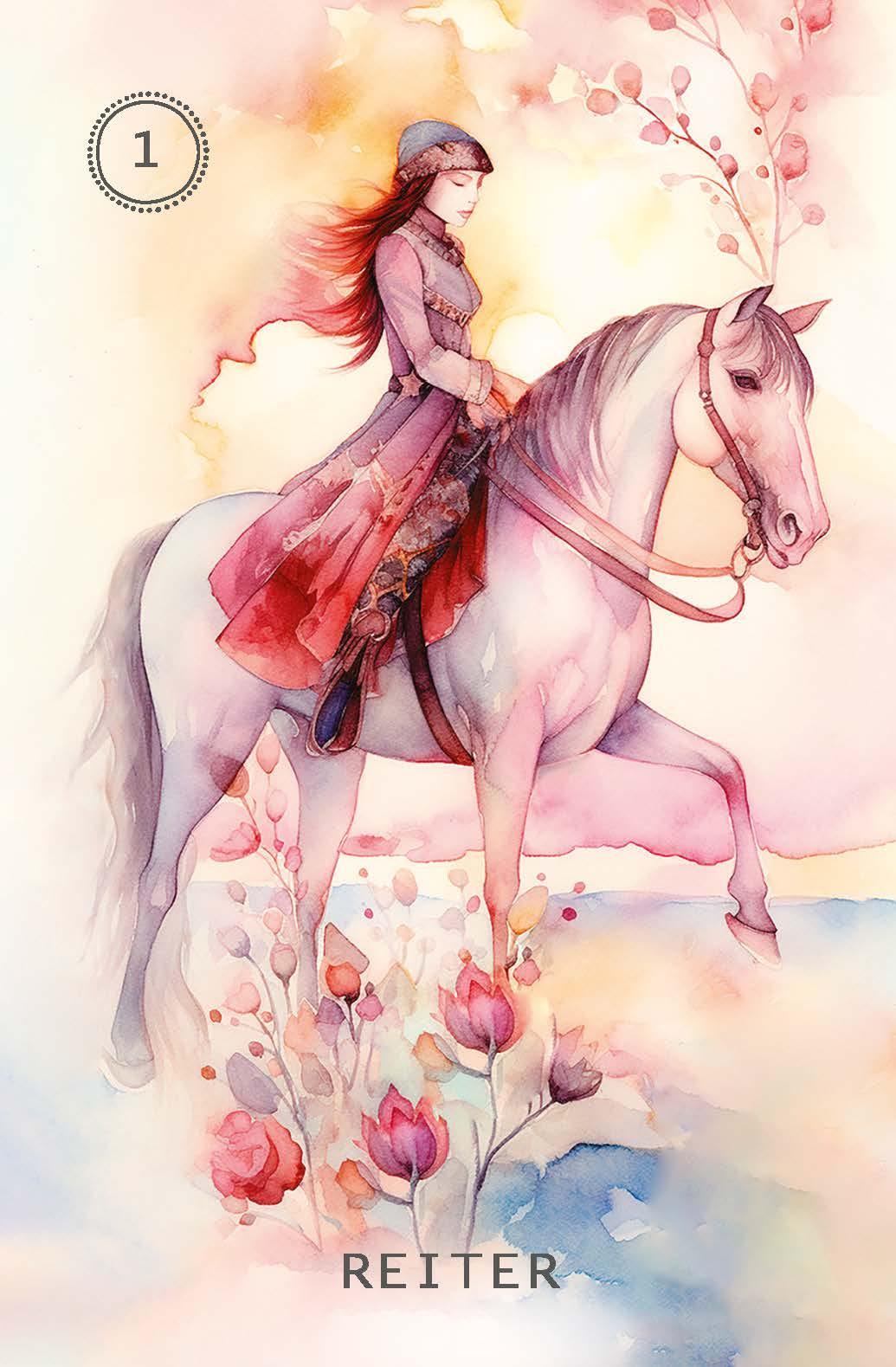 Beispielinhalt (Bild) Sweet Blossom Lenormand (Deutsch) 36 Karten plus 2 zusätzliche Karten