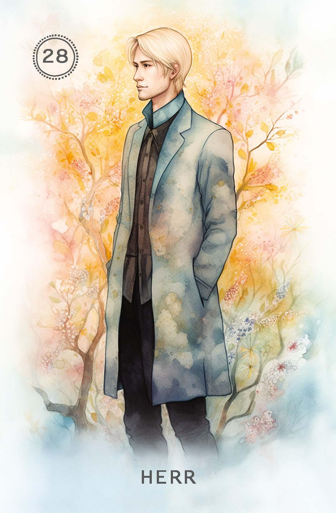 Beispielinhalt (Bild) Sweet Blossom Lenormand (Deutsch) 36 Karten plus 2 zusätzliche Karten