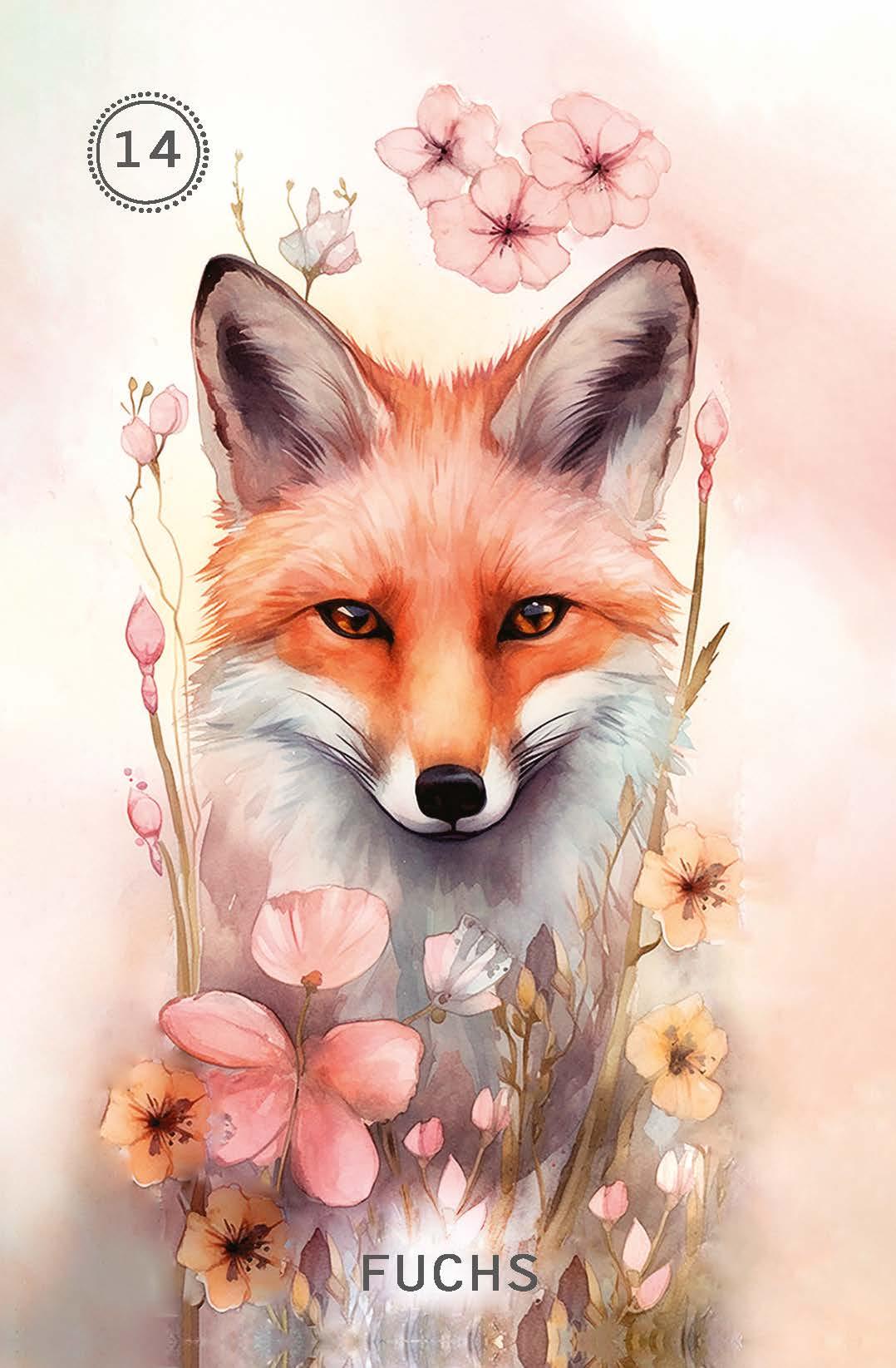 Beispielinhalt (Bild) Sweet Blossom Lenormand (Deutsch) 36 Karten plus 2 zusätzliche Karten