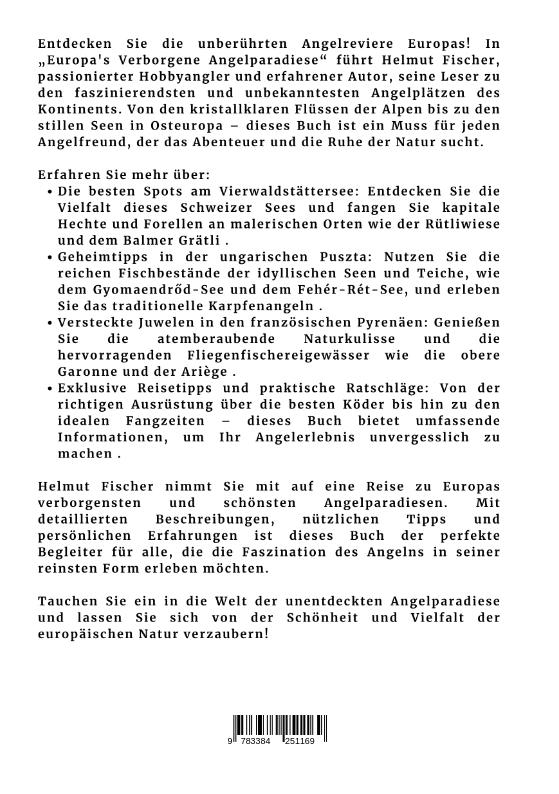 Rückseitencover Europa's verborgene  Angelparadiese