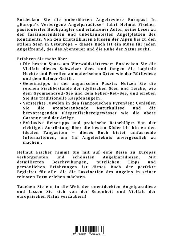 Rückseitencover Europa's verborgene  Angelparadiese