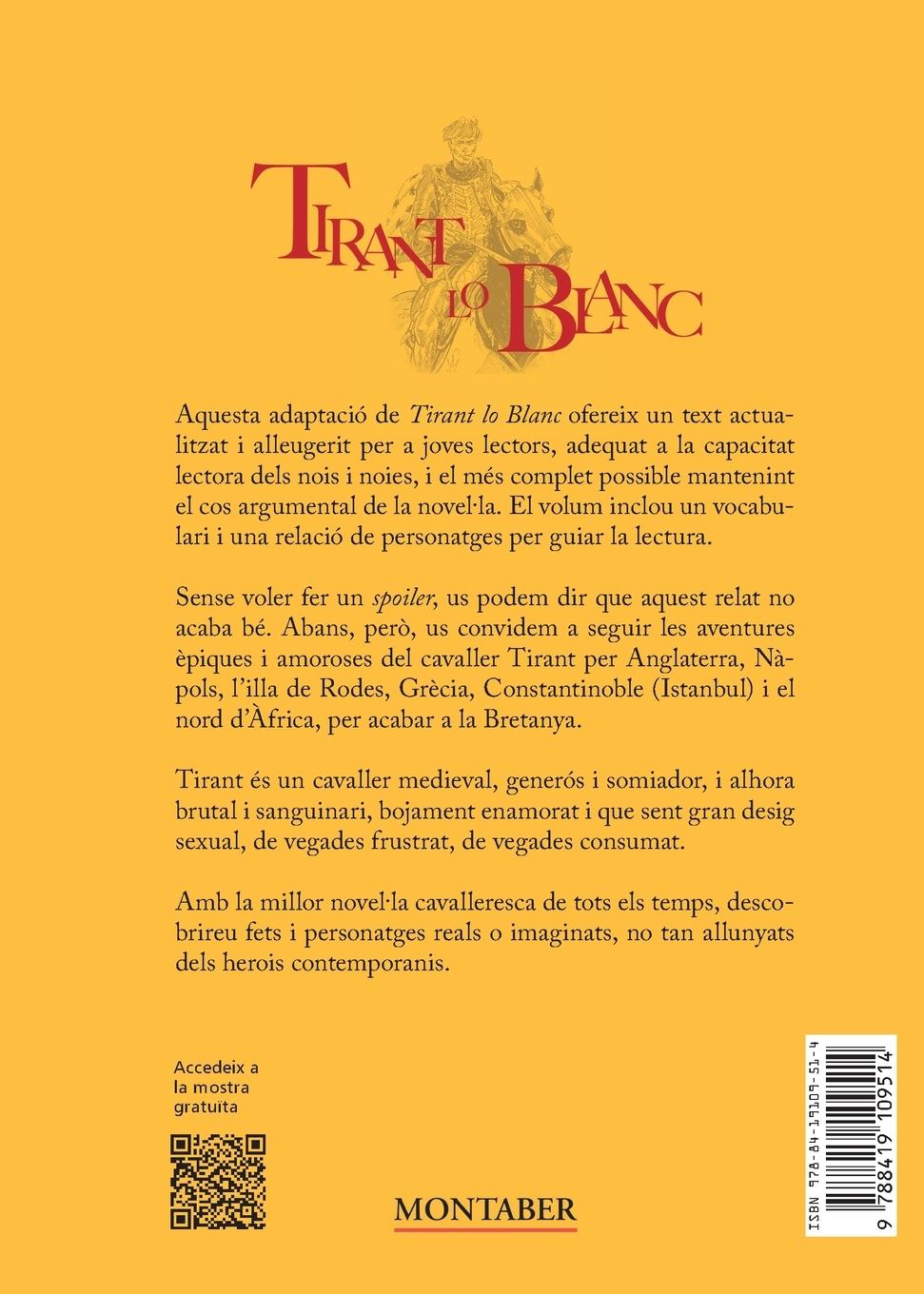 Rückseitencover Tirant lo Blanc