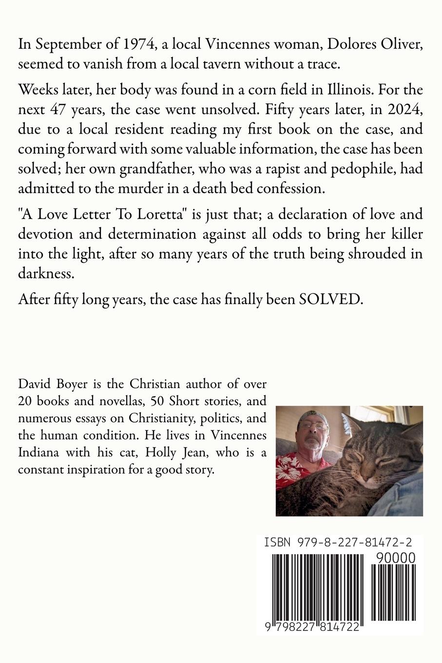 Rückseitencover A Love Letter For Loretta