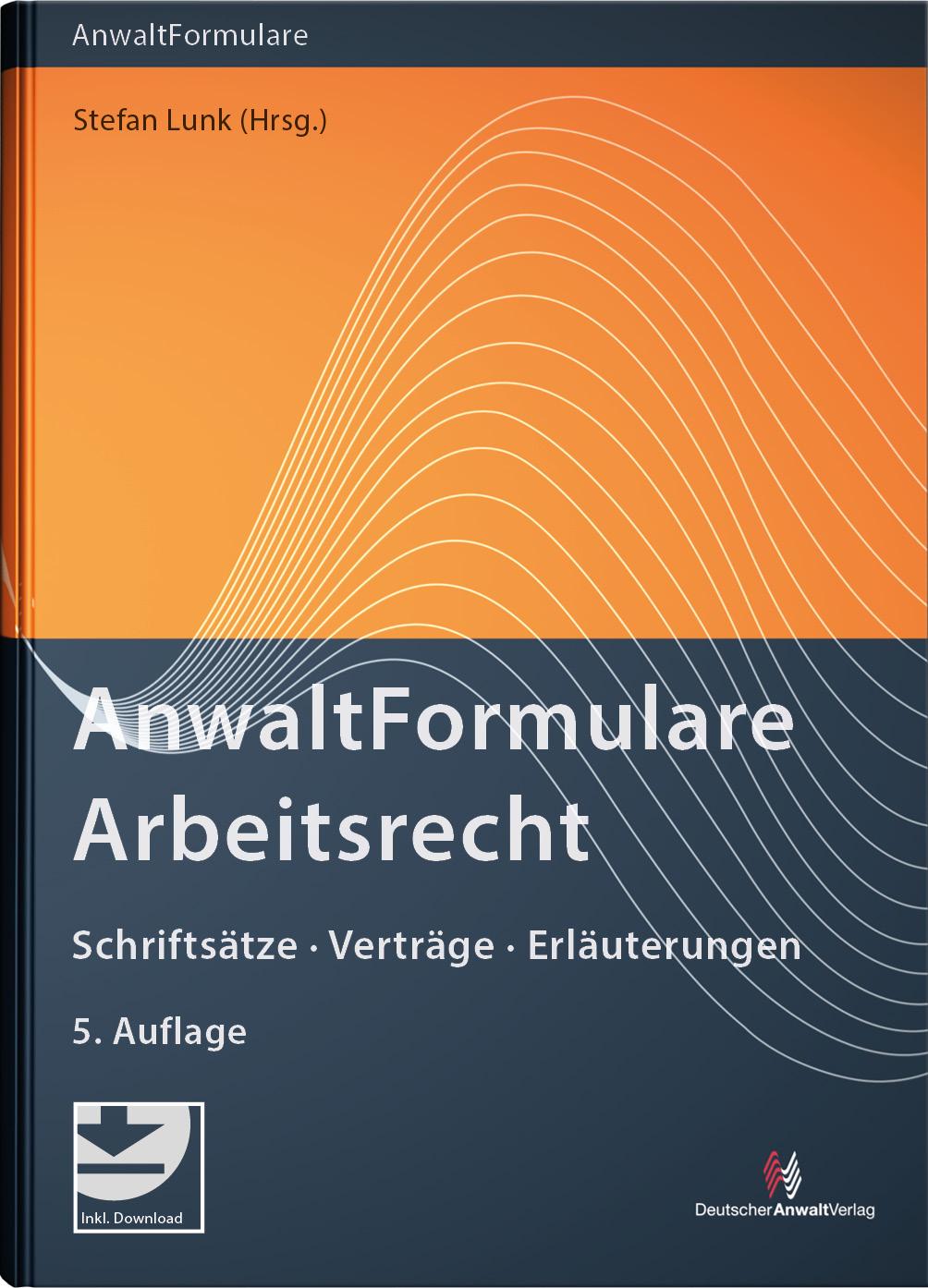 Vorderes Coverbild AnwaltFormulare Arbeitsrecht