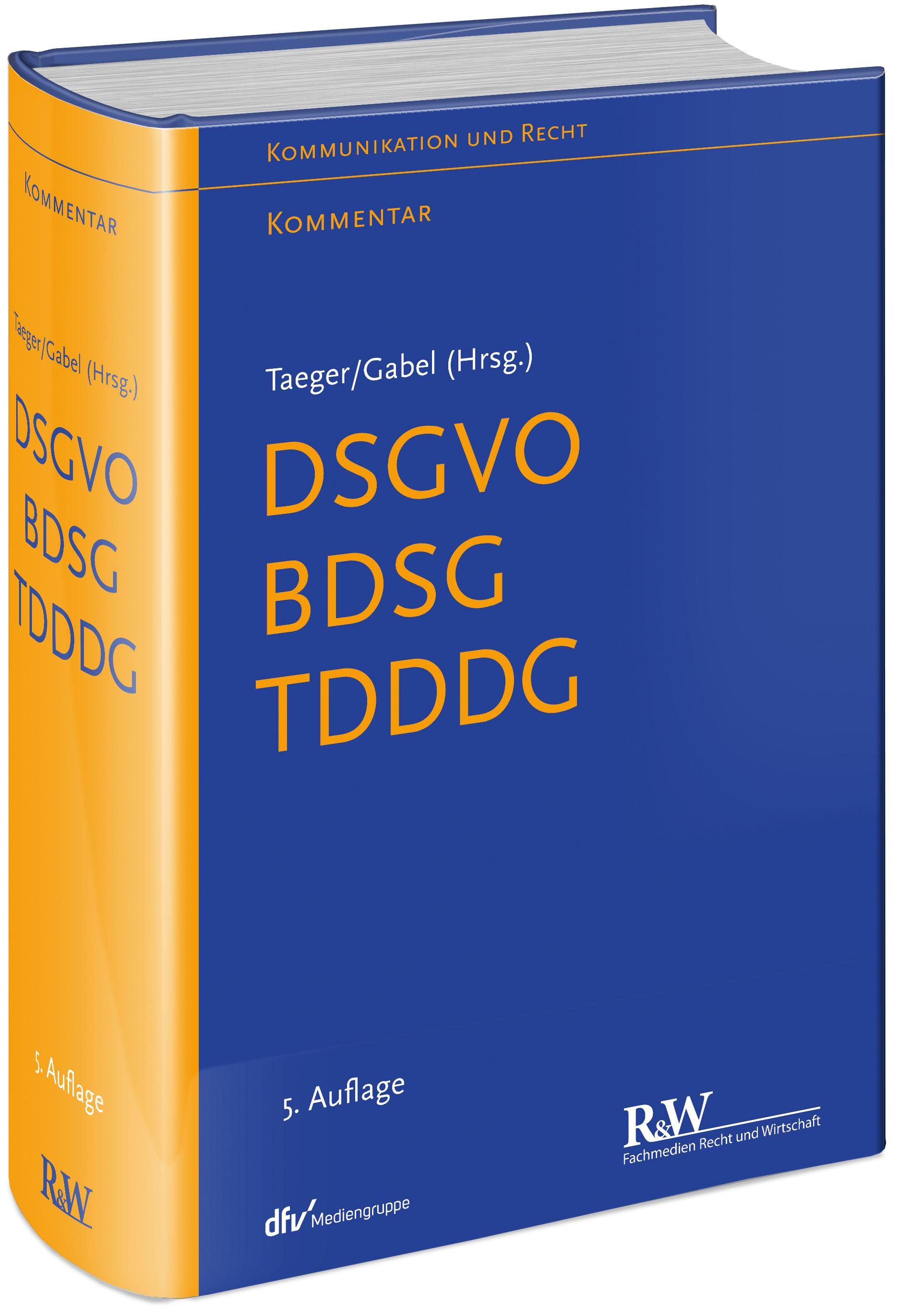 Vorderes Coverbild DSGVO - BDSG - TDDDG